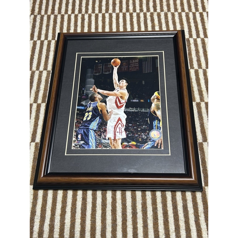 Yao Ming Houston Rockets NBA PhotoFile Framed Matted 8x10 Photo Licensed